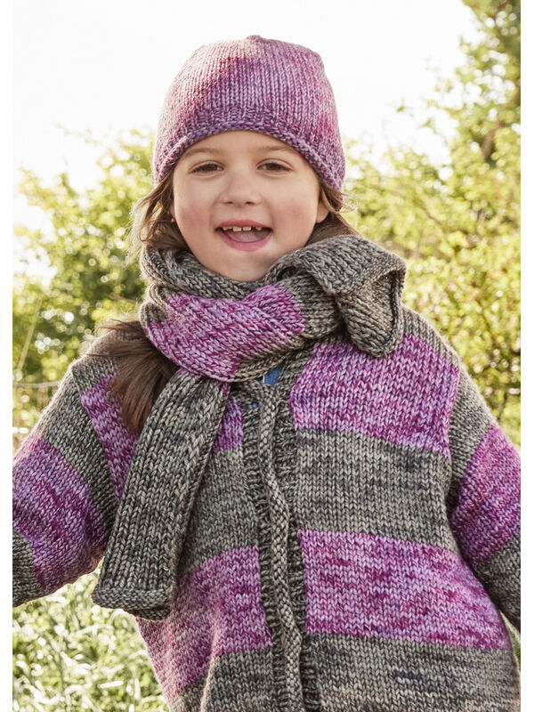 Lana Grossa GESTREEPTE KINDERSJAAL Vintage Chunky