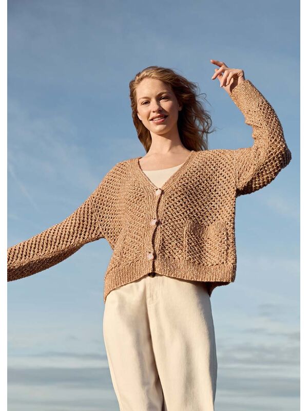Lana Grossa VEST IN ROOSTERGAATJESPATROON Bottoni