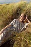 Lana Grossa RAGLANSHIRT IN TRICOTSTEEK MET STREPEN Cotton Wool