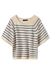 Lana Grossa RAGLANSHIRT IN TRICOTSTEEK MET STREPEN Cotton Wool