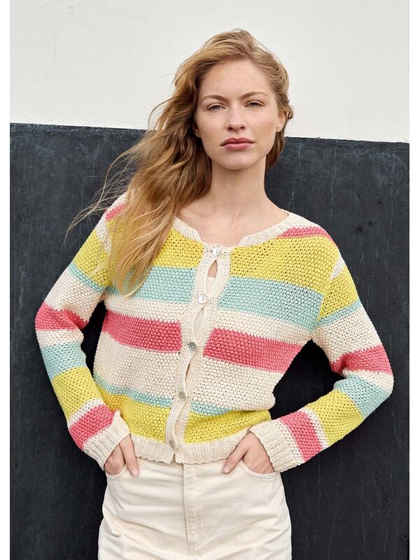 Lana Grossa VEST IN STRUCTUURPATROON Summer Cashmere