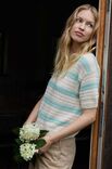 Lana Grossa TRUI IN STRUCTUURPATROON MET STREPEN Summer Cashmere