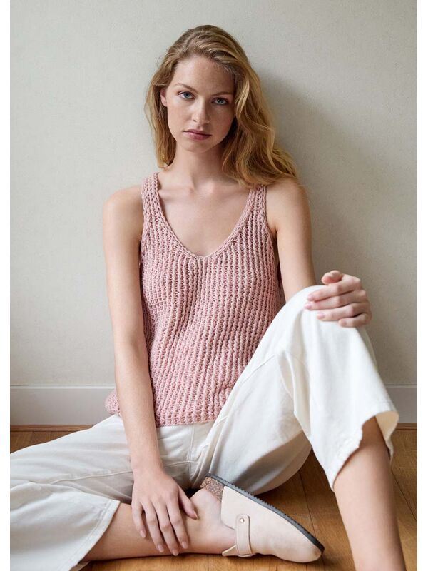 Lana Grossa TOPJE IN BOORDSTEEK-STRUCTUURPATROON Summer Softness