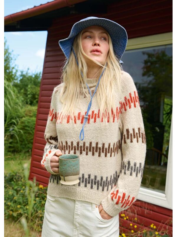 Lana Grossa TOP-DOWN RAGLAN Natural Lama Fine