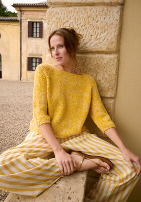 TRUI MET KORTE MOUWEN Summer Softness & Setasuri Pearls van Lana Grossa