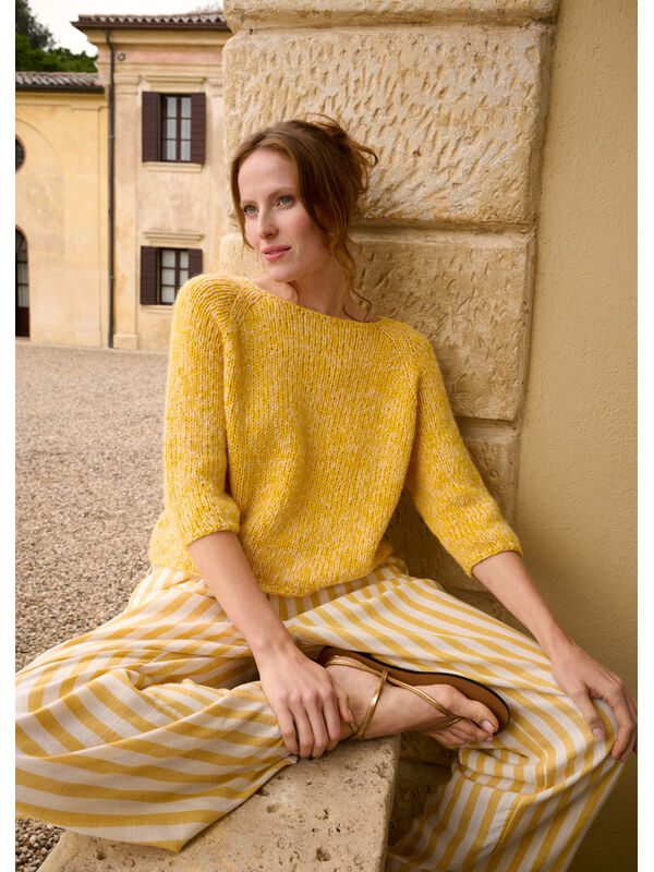 Lana Grossa TRUI MET KORTE MOUWEN Summer Softness & Setasuri Pearls