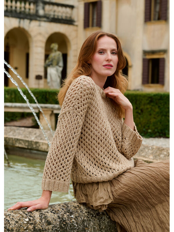 Lana Grossa TRUI IN GAATJESPATROON Summer Softness & Glamour