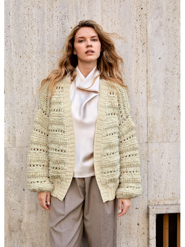 Lana Grossa VEST VAN DRIE SOORTEN GARENS Alta Moda Alpaca, Orsetto & Chiaro
