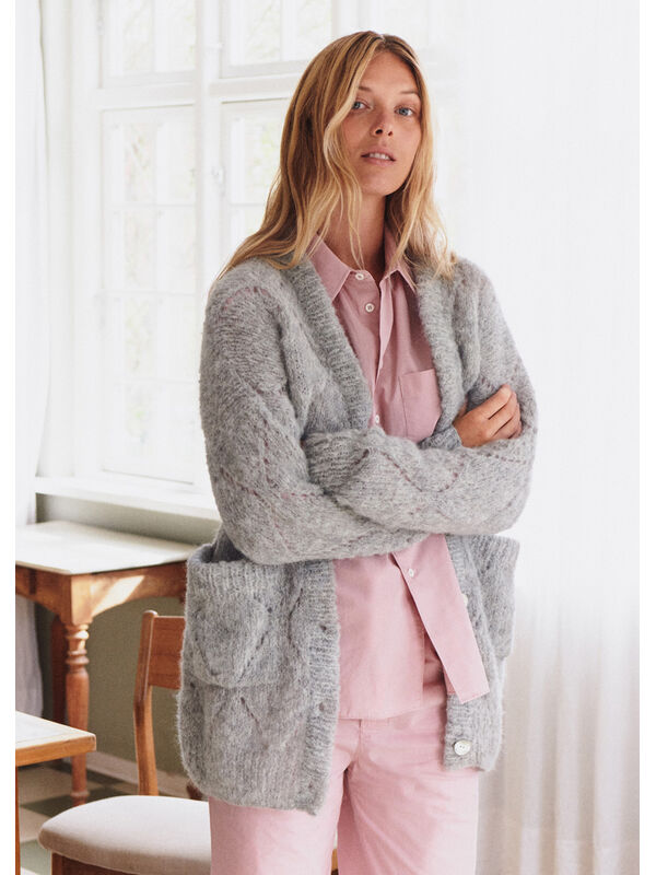 Lana Grossa TOP-DOWN  LANG VEST Natural Alpaca Lungo