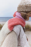 Lana Grossa SJAAL MET KLEURVLAKKEN Natural Alpaca Lungo