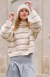 Lana Grossa LOOP IN BOORDPATROON Natural Alpaca Pelo
