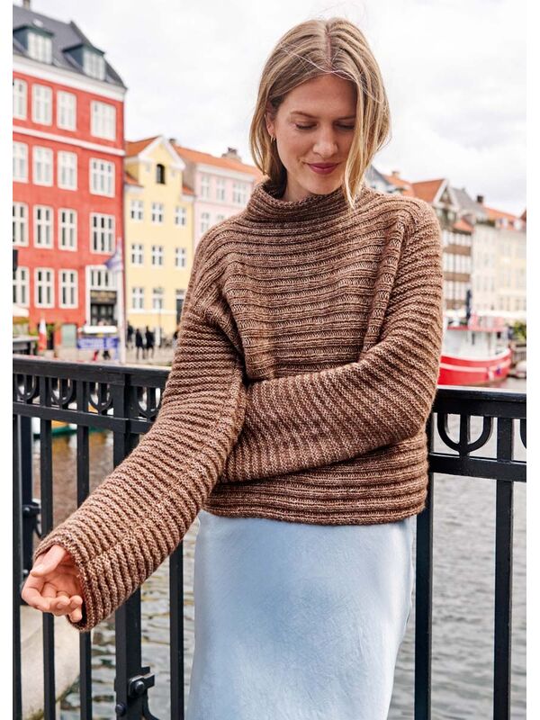 Lana Grossa TRUI IN BOORDPATROON Natural Alpaca Pelo