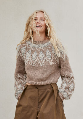 CROPPED-TRUI Natural Lama Chunky, Orsetto & Glamour van Lana Grossa
