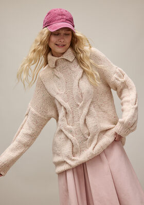 LANGE SWEATER Ecopuno & Natural Superkid Tweed van Lana Grossa
