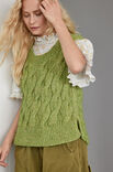 Lana Grossa SLIPOVER MET KABELS Natural Alpaca Pelo & Natural Superkid Tweed