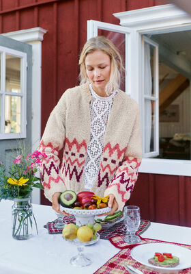 CARDIGAN Orsettini & Natural Alpaca Pelo van Lana Grossa