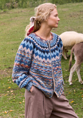 VEST MET RONDE PAS Landlust Naturwolle & Landlust Naturwolle Print van Lana Grossa