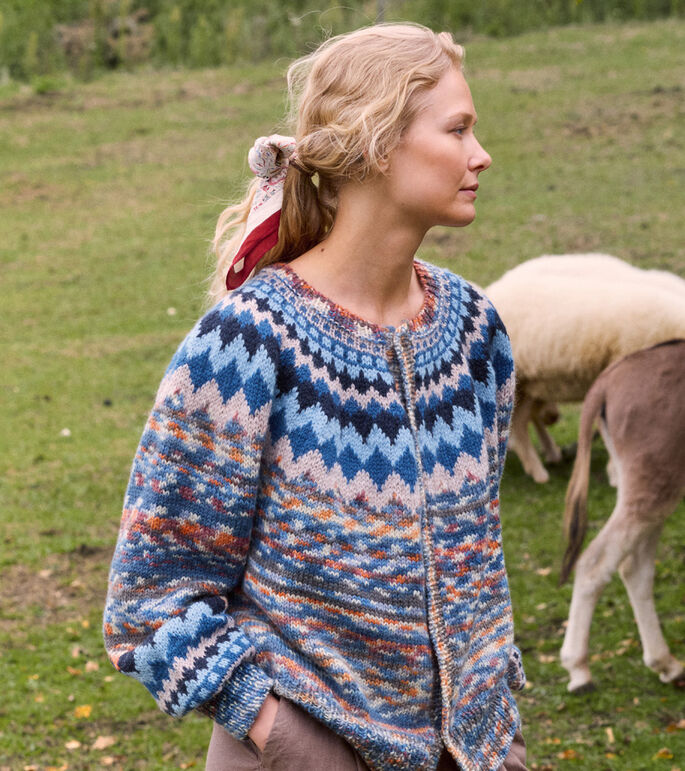 Lana Grossa VEST MET RONDE PAS Landlust Naturwolle & Landlust Naturwolle Print