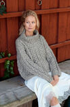 Lana Grossa TRUI MET KABELS EN COL Natural Alpaca Pelo & Natural Superkid Tweed