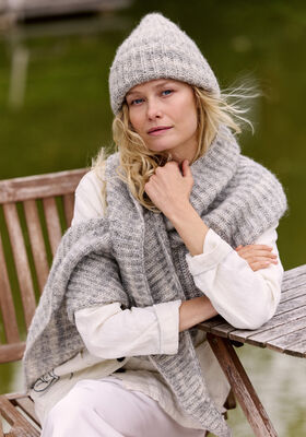 ASYMMETRISCHE STOLA Pelo Cashmere van Lana Grossa