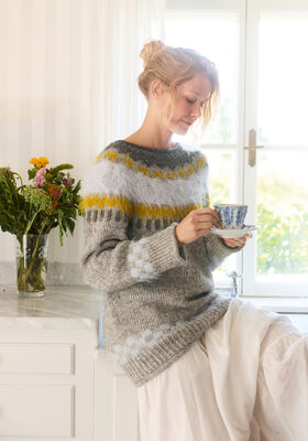 TRUI MET RONDE PAS Natural Alpaca Pelo & Basta van Lana Grossa