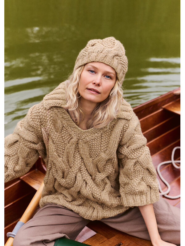 Lana Grossa TRUI MET V-HALS Winter Softness