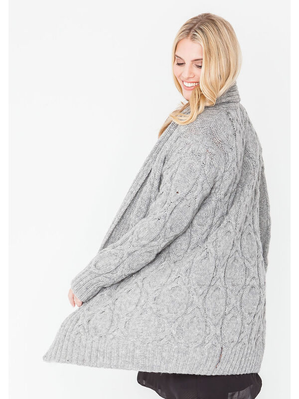Lana Grossa LANG VEST IN KABELPATROON Alta Moda Alpaca