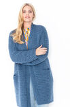 Lana Grossa OVERSIZE-MANTEL IN PATROON MET LENGGETROKKEN STEKEN Yak Merino