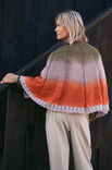 Lana Grossa HALFRONDE DOEK Cool Wool Lace hand-dyed & Cool Wool Lace