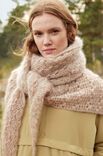 Lana Grossa GEHAAKTE STOLA Natural Superkid Tweed