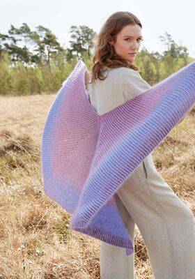 PONCHODOEK Merino Lace Aquarell, Silkhair & Cool Wool Lace van Lana Grossa
