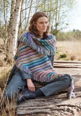 DRIEHOEKIGE STOLA Farfalla & Cashmere 16 Fine van Lana Grossa