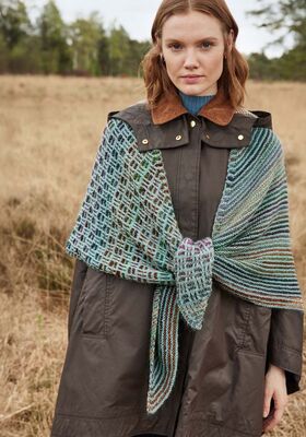 DRIEHOEKIGE STOLA Colorissimo, Ecopuno & Silkhair van Lana Grossa