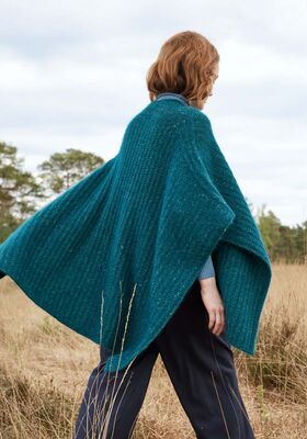 PONCHO Cashmere 16 Fine & Natural Superkid Tweed van Lana Grossa