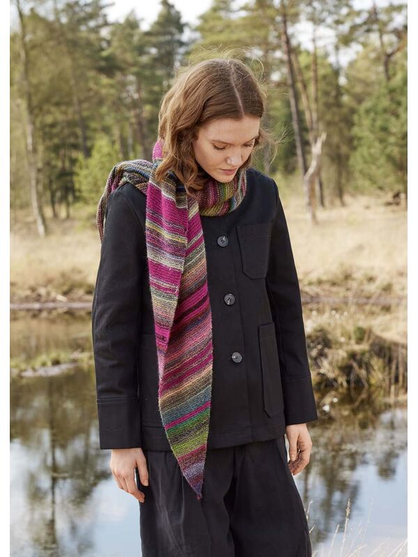 Lana Grossa ASYMMETRISCHE STOLA Colorissimo & Ecopuno