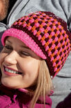 Lana Grossa MUTS MET KLEP MET VASTEN EN NEONSTREPEN Mille II uni/neon