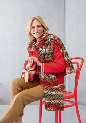 GEHAAKTE STOLA Gomitolo (Christmas Edition Lurex) van Lana Grossa