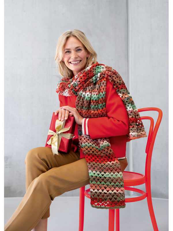 Lana Grossa GEHAAKTE STOLA Gomitolo (Christmas Edition Lurex)
