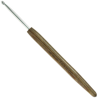 Lana Grossa Haaknaald Aluminium met Houten Greep Designer Hout Signal dikte 3,5