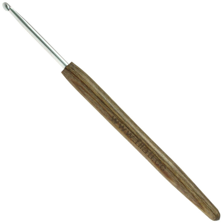 Lana Grossa Haaknaald Aluminium met Houten Greep Designer Hout Signal dikte 3,5