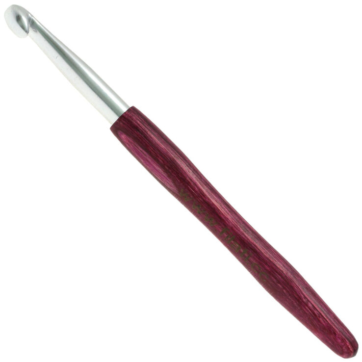 Lana Grossa Haaknaald Aluminium met Houten Greep Designer Hout Signal dikte 8,0