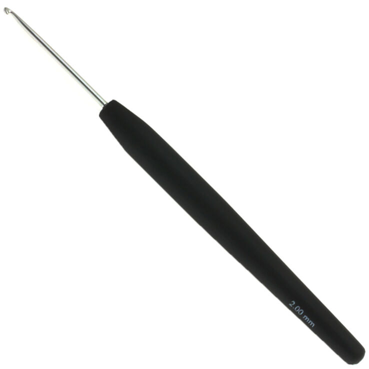 Lana Grossa Haaknaald met Softgrip/Alumnium dikte 2,0