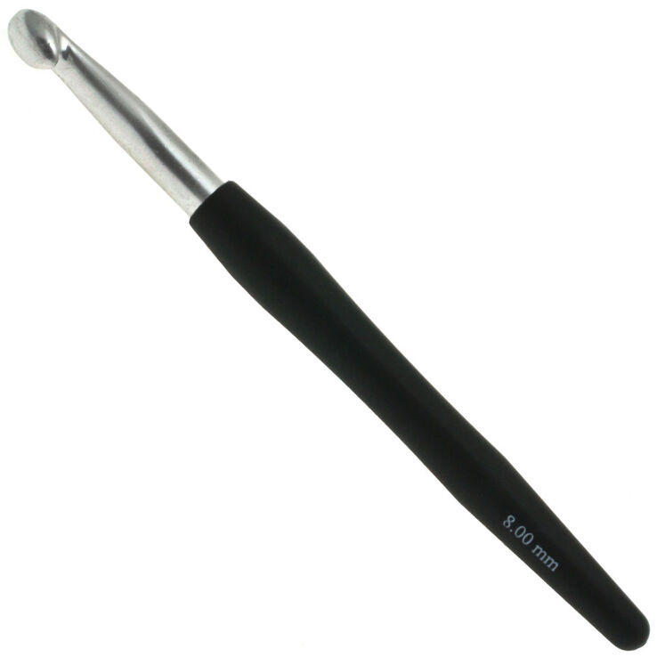 Lana Grossa Haaknaald met Softgrip/Alumnium dikte 8,0