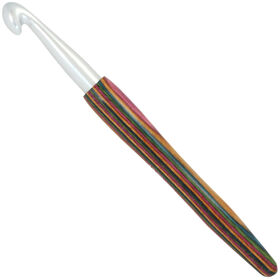 Lana Grossa Haaknaald Aluminium met Houten Greep Designer Hout Color dikte10,0
