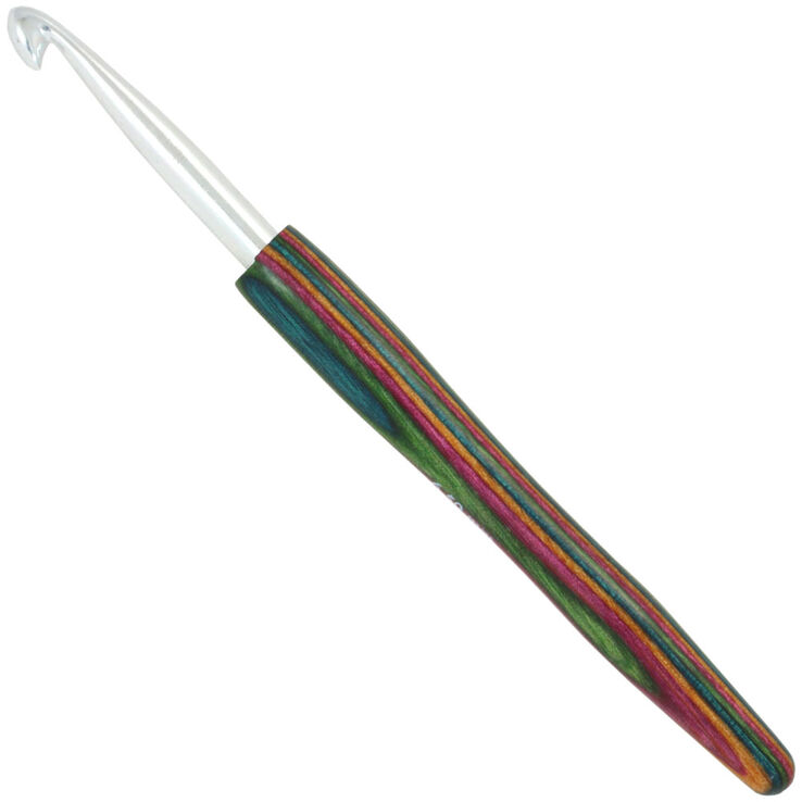 Lana Grossa Haaknaald Aluminium met Houten Greep Designer Hout Color dikte 6,5