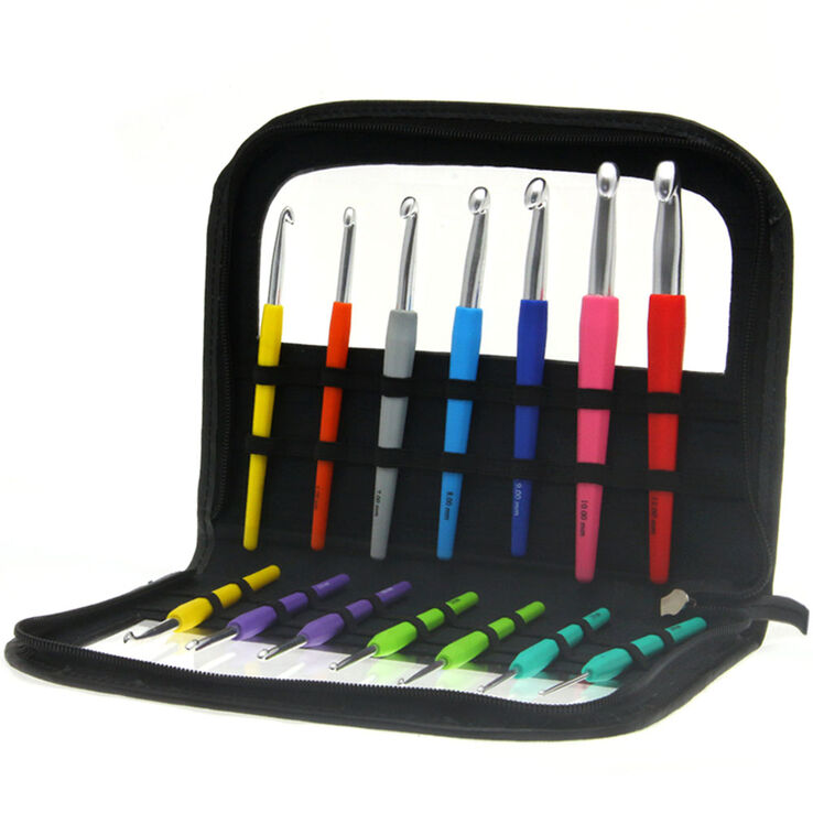Lana Grossa Haaknaaldenset Design Color (met softgrip)