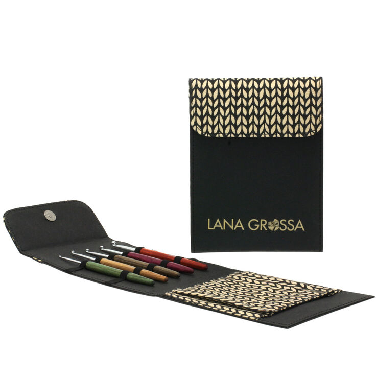 Lana Grossa Haaknaaldenset Designer Hout Signal (zwart)