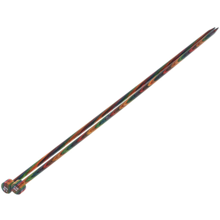 Lana Grossa Breinaalden met Knop Designer Hout Color dikte 5,0/35cm