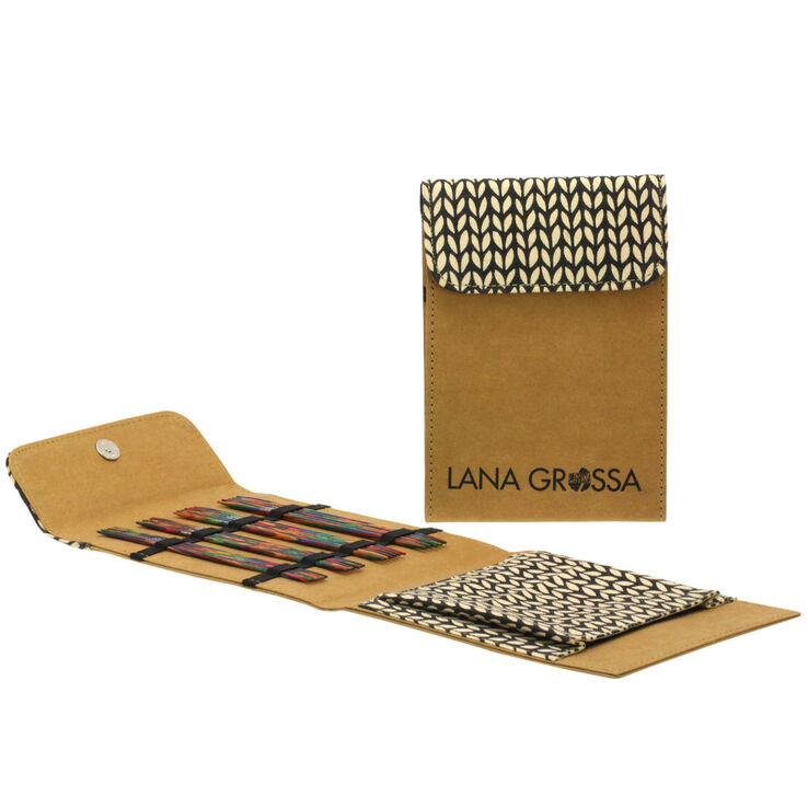 Lana Grossa Set van naalden zonder knop Designer Hout Multicolor (bruin)