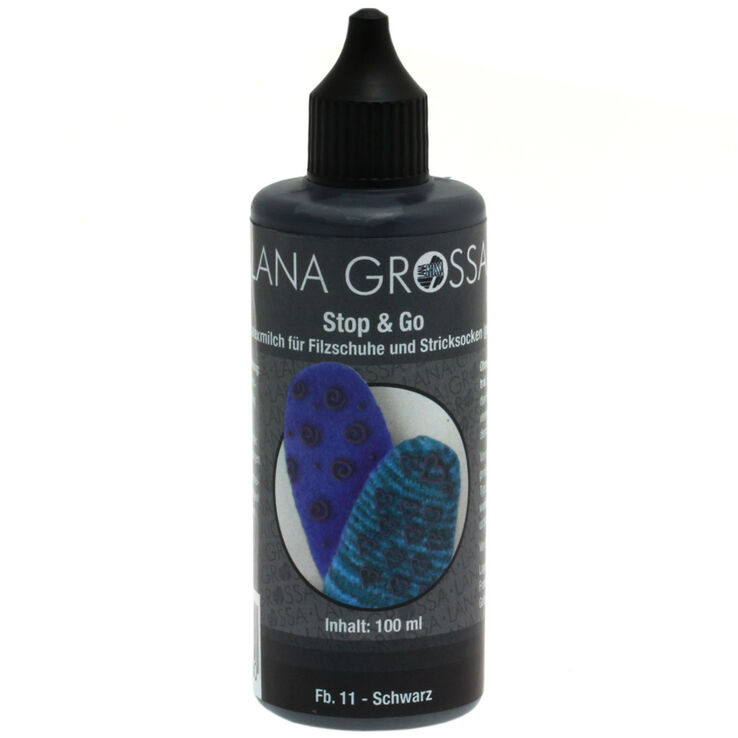 Lana Grossa Stop & Go latex melk | 11-zwart